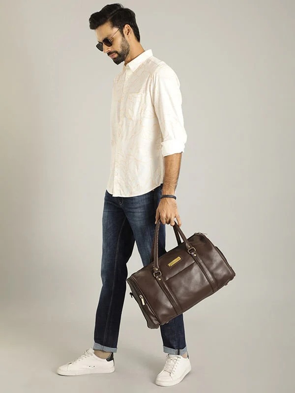 Indian Terrain Men All Over Print White Shirt